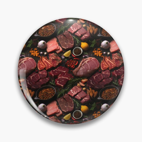 Item preview, Carnivore Diet Bites: Seamless Meat Pattern designed and sold by VoyteksDesigns.