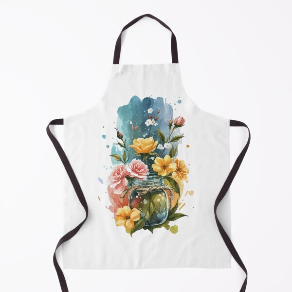 Item preview, Aquarelles of flowers and Mason jars designed and sold by PrimeInk.