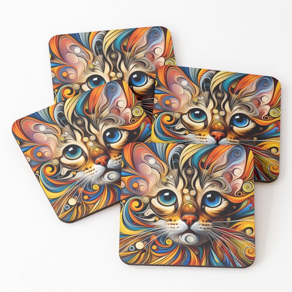 Artikel-Vorschau von Untersetzer (4er Set), designt und verkauft von BastKittyStore.