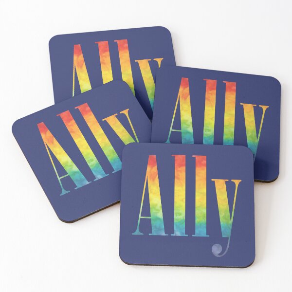 Item preview, Proud Ally Rainbow Text Design LGBT Support designed and sold by kakarikihill.