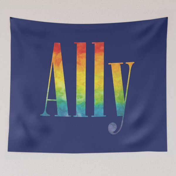 Item preview, Proud Ally Rainbow Text Design LGBT Support designed and sold by kakarikihill.