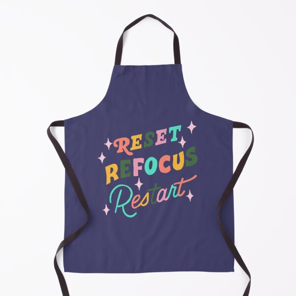 Item preview, Reset refocus restart, inspirational inspiration words to keep you going and help you make the most of 2024 be powerful and impactful colorful word art designed and sold by adesignworld.