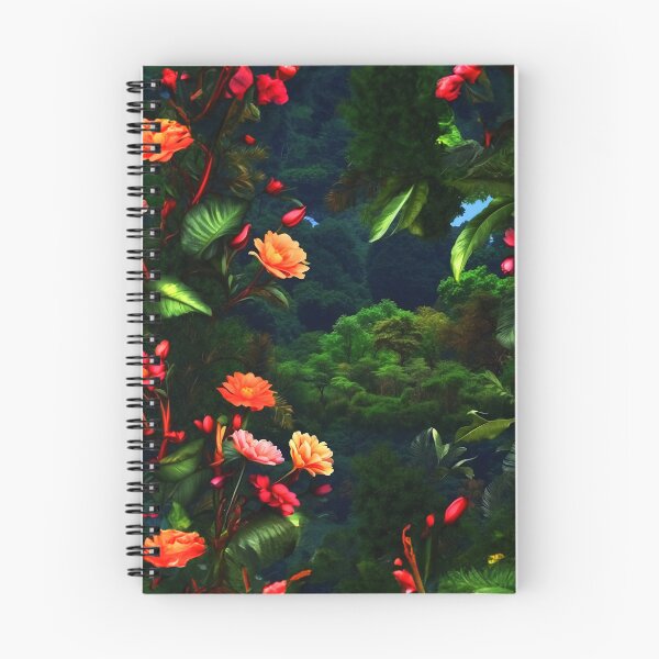 Item preview, Greenery Floral Pattern - Dark Colorful Orange Flowers designed and sold by SassyArtistry.