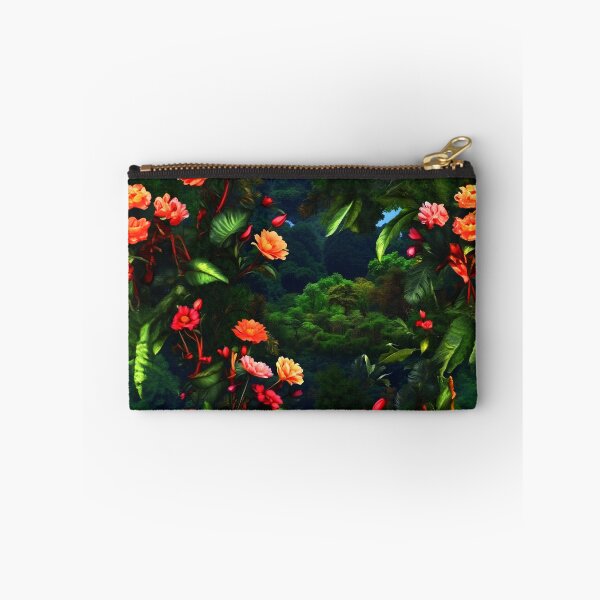 Item preview, Greenery Floral Pattern - Dark Colorful Orange Flowers designed and sold by SassyArtistry.