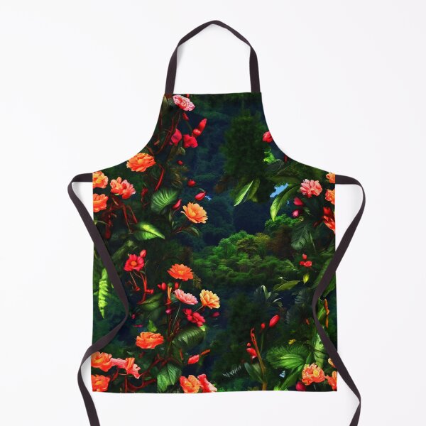 Item preview, Greenery Floral Pattern - Dark Colorful Orange Flowers designed and sold by SassyArtistry.