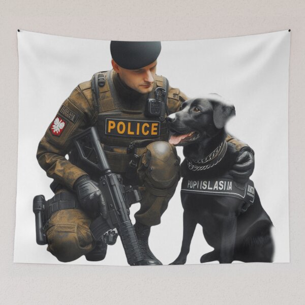 Item preview, Policeman and His Service Dog designed and sold by KrisJuliet.