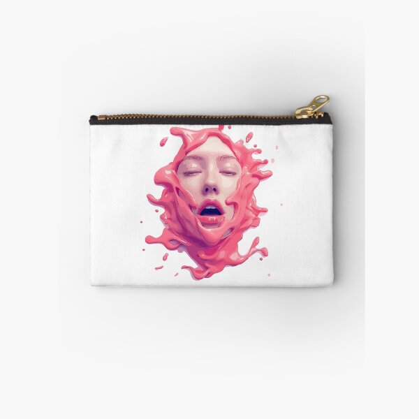 Item preview, Woman's face is covered with pink fluid designed and sold by TheRealmWithin.