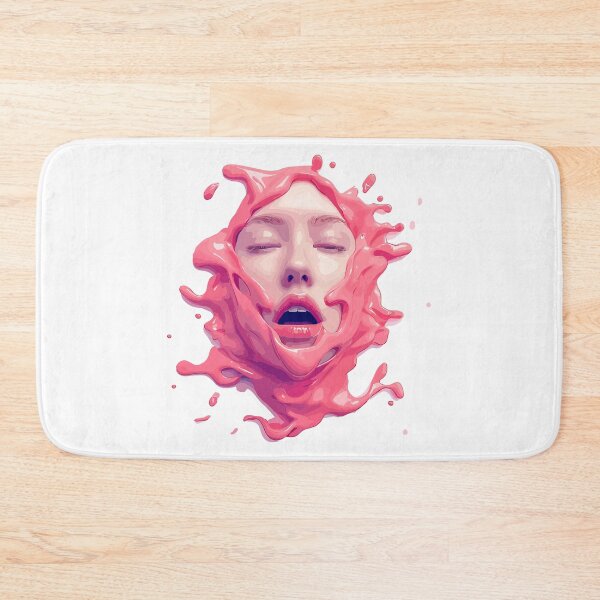 Item preview, Woman's face is covered with pink fluid designed and sold by TheRealmWithin.