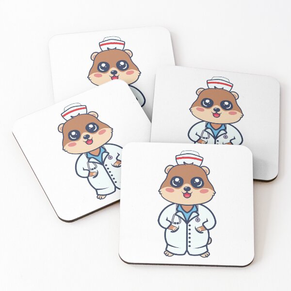 Item preview, Adorable Groundhog Nurse Cartoon designed and sold by RayanPod.