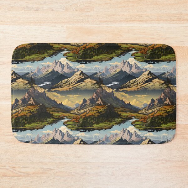 Item preview, Tatra Mountain Dream: Seamless Nature Pattern designed and sold by VoyteksDesigns.