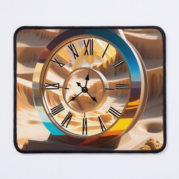 Item preview, Time Vortex: Crystal Clock in a Digital Swirl designed and sold by Artedig.