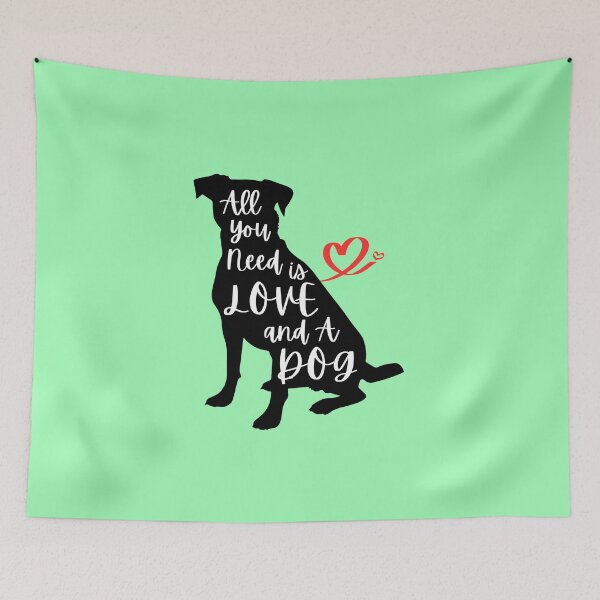 Item preview, "Canine Wisdom Tee:  'All You Need Is LOVE and A Dog.'  designed and sold by Wabi-SabiStudio.