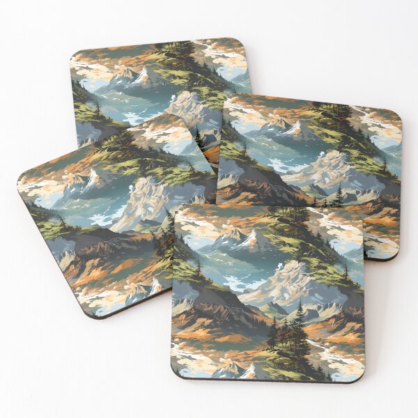 Item preview, Tatra Mountain Dream: Seamless Nature Pattern designed and sold by VoyteksDesigns.