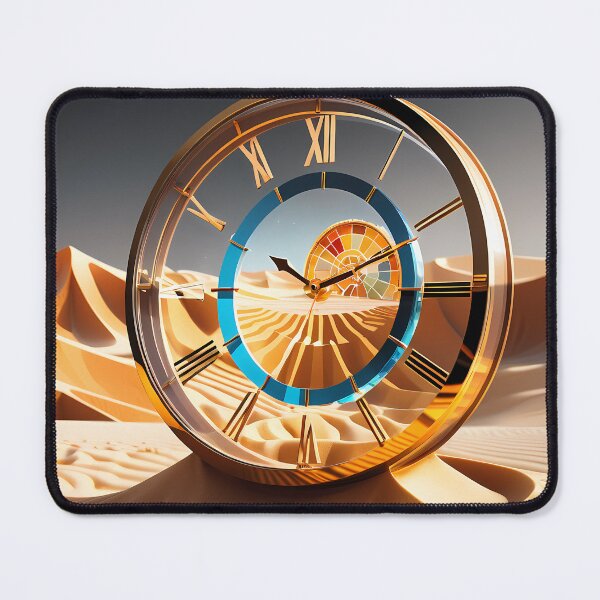 Item preview, Chronological Tide: Crystal Clock on the Digital Shore designed and sold by Artedig.
