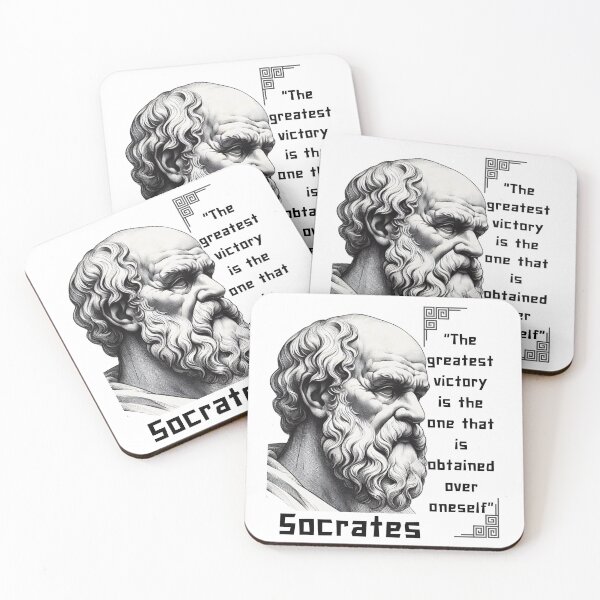 Item preview, Portrait Socrates famous quote for stoics lovers designed and sold by CachoGlorious.