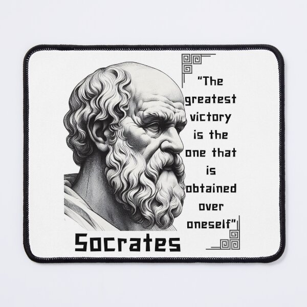Item preview, Portrait Socrates famous quote for stoics lovers designed and sold by CachoGlorious.