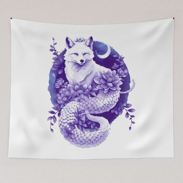 Item preview, Purple fox with long tail with scales designed and sold by TheRealmWithin.