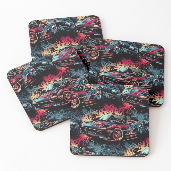 Item preview, Urban Drift - Graffiti Style Mazda Miata Car Pattern designed and sold by MnDShirts.