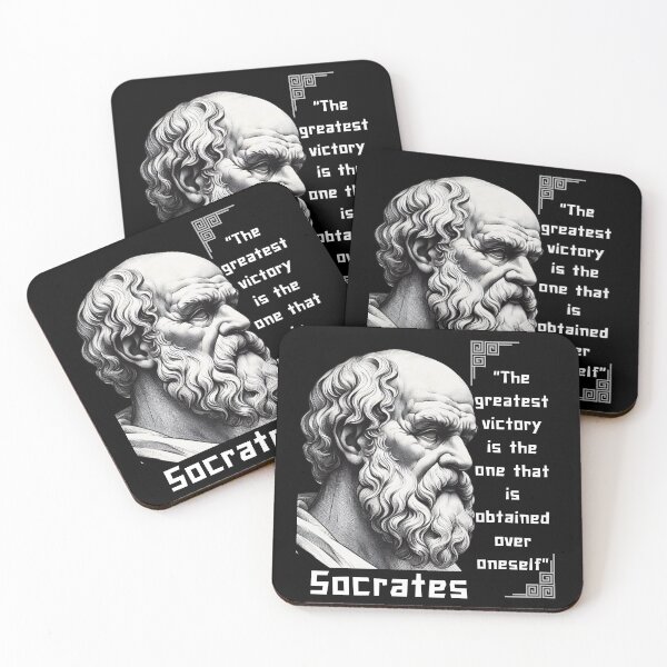 Item preview, Portrait Socrates famous quote for stoics lovers designed and sold by CachoGlorious.