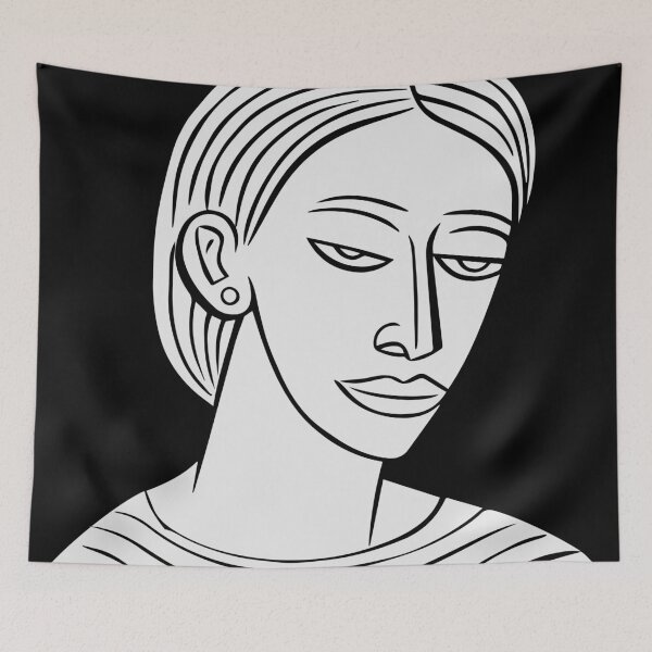 Item preview, Lino Cut Indian Woman designed and sold by Texterns.