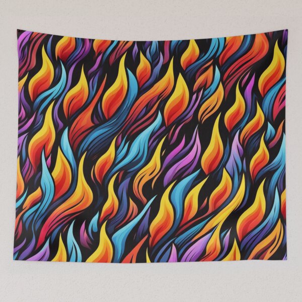 Item preview, Abstract Colorful Flames Pattern designed and sold by calibrit.