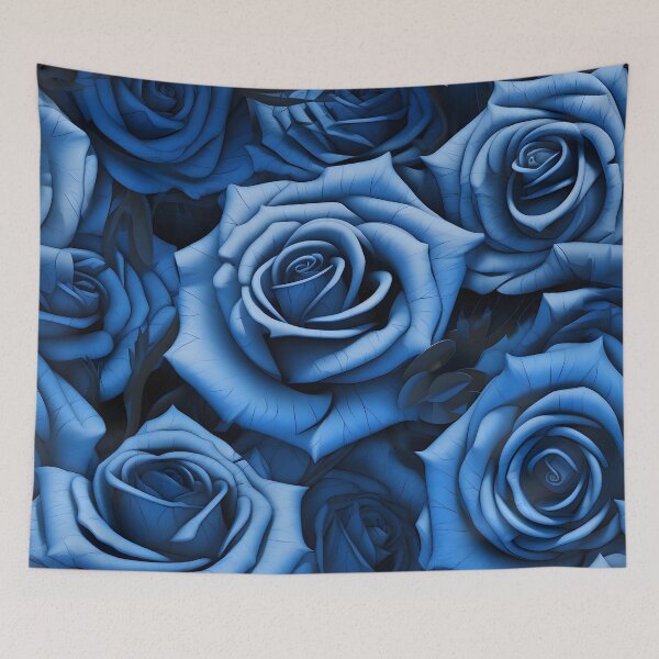 Item preview, Stunning blue rose camouflage Print designed and sold by dcrc.