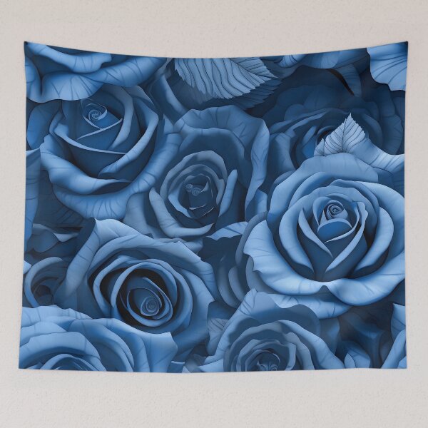 Item preview, Stunning blue rose camouflage Print designed and sold by dcrc.