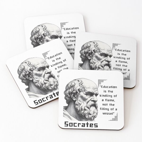 Item preview, Portrait Socrates famous quote for stoicism lovers designed and sold by CachoGlorious.