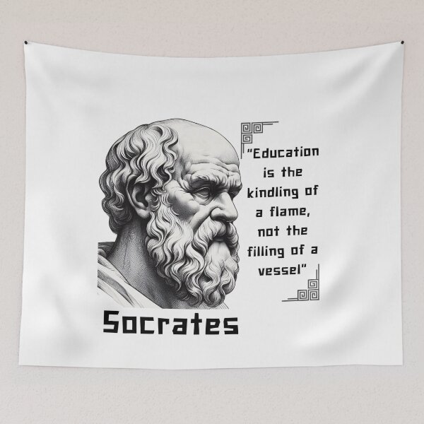 Item preview, Portrait Socrates famous quote for stoicism lovers designed and sold by CachoGlorious.