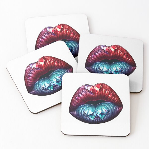 Item preview, Glittering Gemstone Lips Art designed and sold by mymagicstoreus.