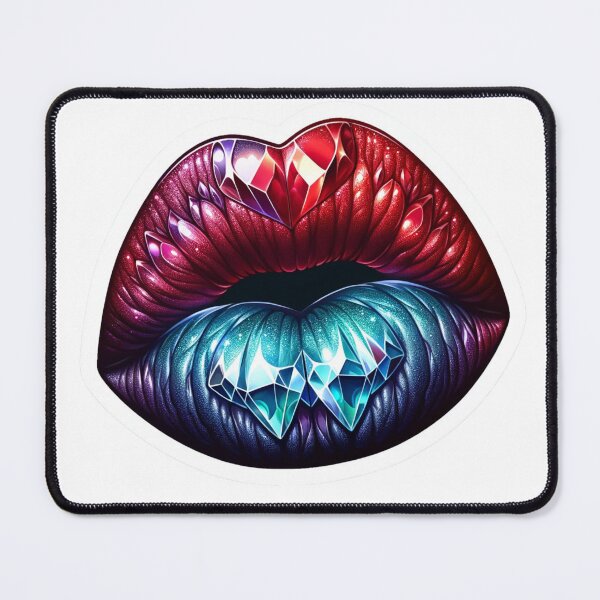 Item preview, Glittering Gemstone Lips Art designed and sold by mymagicstoreus.