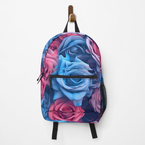 Item preview, stunning blue and pink rose camouflage print, designed and sold by dcrc.
