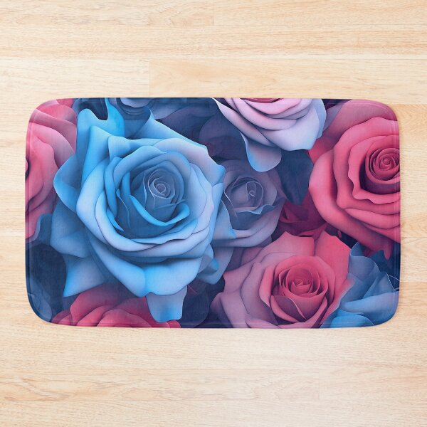 Item preview, stunning blue and pink rose camouflage print, designed and sold by dcrc.