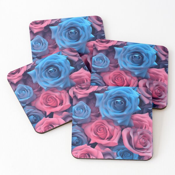 Item preview, stunning blue and pink rose camouflage print designed and sold by dcrc.