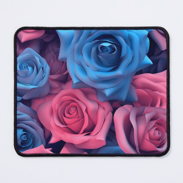 Item preview, stunning blue and pink rose camouflage print designed and sold by dcrc.