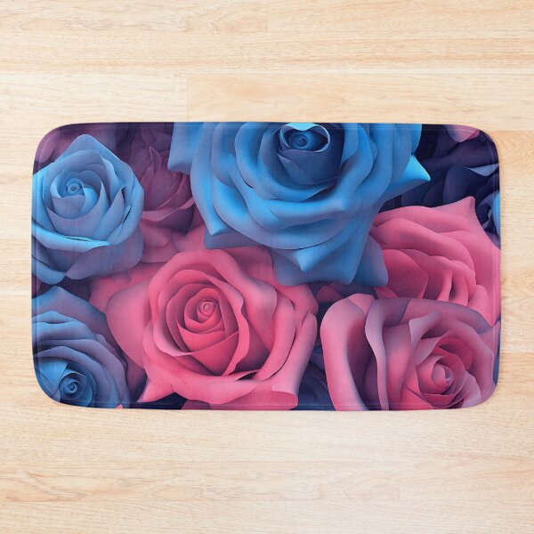 Item preview, stunning blue and pink rose camouflage print designed and sold by dcrc.