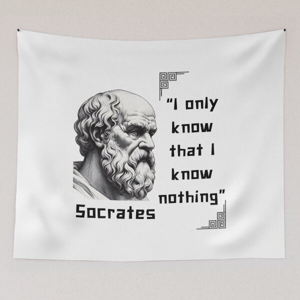 Item preview, Portrait Socrates famous quote for stoicism lovers designed and sold by CachoGlorious.