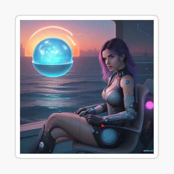 Cyberpunk Girl | Cyberpunk Art | Hydroport Official | THT Industries #slay Sticker