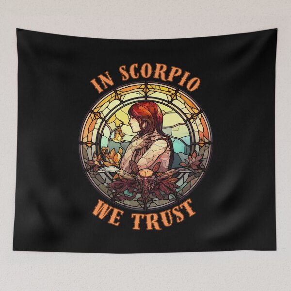 Item preview, In Scorpio We Trust. scorpio sayings designed and sold by ZodiacWonders.