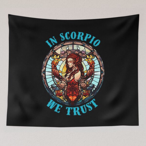 Item preview, In Scorpio We Trust. scorpio traits, designed and sold by ZodiacWonders.
