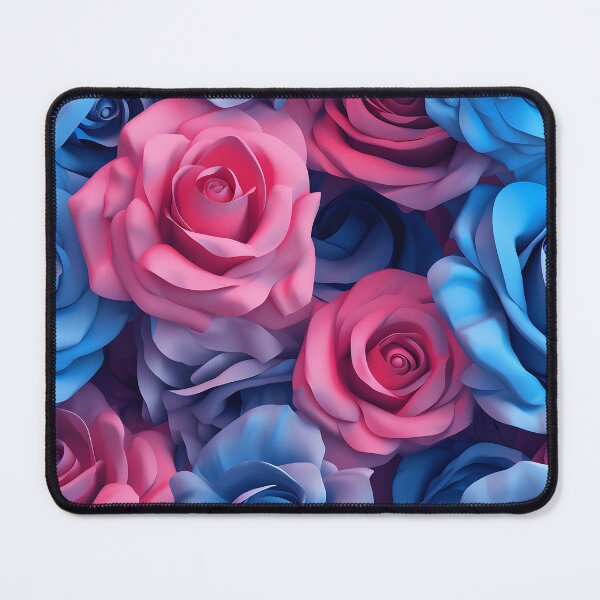 Item preview, stunning blue and pink rose camouflage print designed and sold by dcrc.