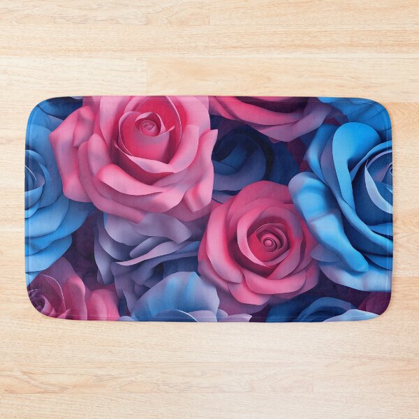Item preview, stunning blue and pink rose camouflage print designed and sold by dcrc.