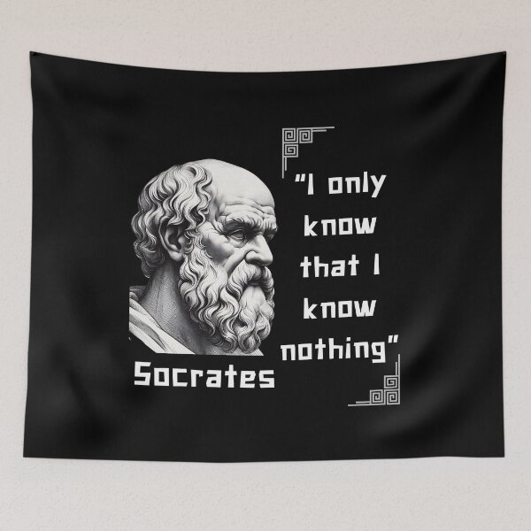 Item preview, Portrait Socrates famous quote for stoicism lovers designed and sold by CachoGlorious.