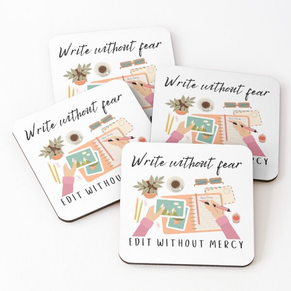 Item preview, Write without fear, edit without mercy designed and sold by BritishDelights.