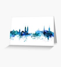 Zurich Switzerland Skyline Greeting Card