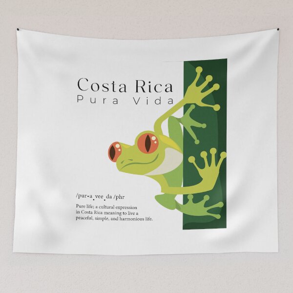 Item preview, Costa Rica Pura Vida Frog designed and sold by J.P Graphic Studio.