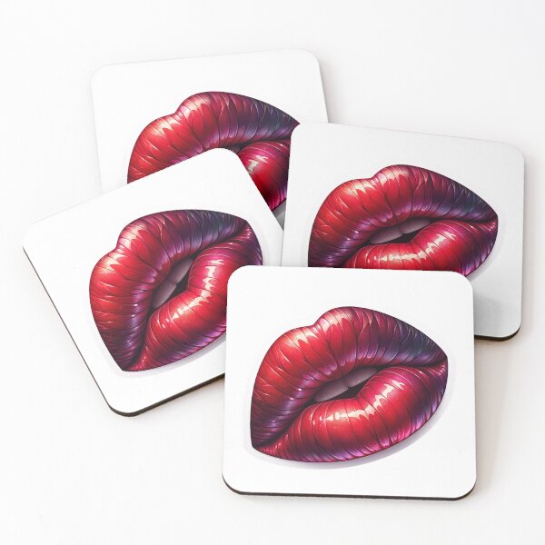 Item preview, Pretty Red Lips Sticker Art designed and sold by mymagicstoreus.