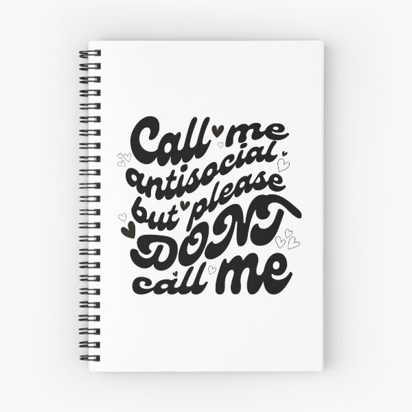Item preview, Call Me Antisocial, But Please Don't Call Me! - Introvert Typography with a Twist designed and sold by Biddakate.