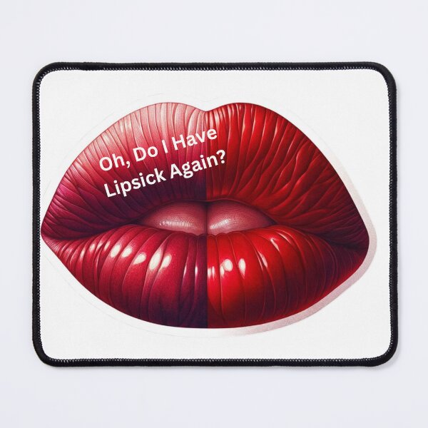 Item preview, Pretty Red With Lip Stick On Teeth Lips Sticker Art designed and sold by mymagicstoreus.