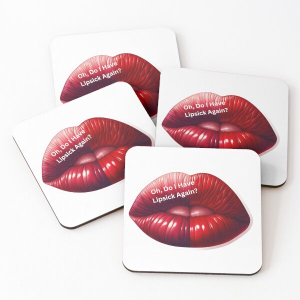 Item preview,  Pretty Red With Lip Stick On Teeth Lips Sticker Art designed and sold by mymagicstoreus.